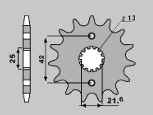 JR RASPRODAJA LANČANIK PREDNJA 513 15 (51915JT) KAWASAKI ZZR 600 '90-'92, YAMAHA THUNDERCAT