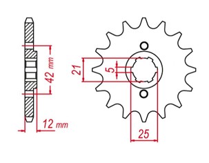 GROSSKOPF RASPRODAJA LANČANIK PREDNJA 571 16 YAMAHA XJ600 '83-'90 (JTF571.16)