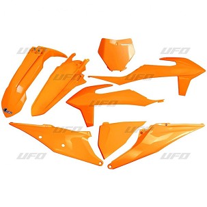UFO KOMPLET PLASTIKE KTM SX 125/150/250 '19-'22, SXF (SX-F) 250/350/450 '19-'22 BOJA NARANDŽASTA FLUO (KT522FFLU)