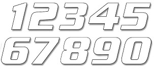 BLACKBIRD BROJEVE STARTOWE 25CM X 20CM KOSE, BOJA BELA NR8 (3KOM.)