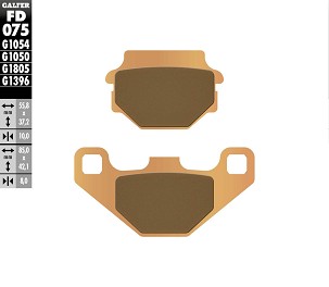 GALFER PLOČICE KOČIONE KH067 SINTER METAL (ZLATNE) OFF ROAD