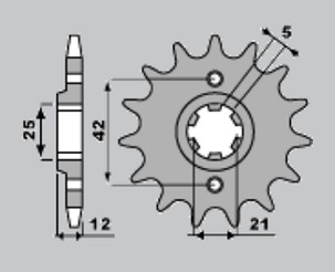 CHT RASPRODAJA LANČANIK PREDNJA 571 16 YAMAHA XJ 600 84-91 (571-16) (JTF571.16)