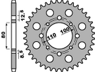PBR RASPRODAJA LANČANIK ZADNJA 333 41 HONDA CB 750K 78 (LANAC 630) (JTR333.41) (MADE IN ITALY)