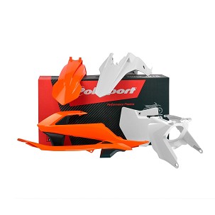 POLISPORT KOMPLET PLASTIKE KTM SX 65 '16-'23 SET SADRŽI ŠTITNIK FILTRA VAZDUHA (AIRBOX) BOJA NARANDŽASTA BELA (OEM)