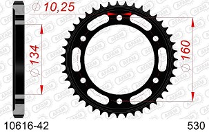 AFAM 2026/04 ZADNJI LANČANIK 4399 42 HONDA CBR 1000RR '06-'16, CBR 900RR '00-'03 (JTR1306.42) (LANAC 530)