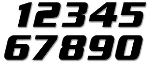 BLACKBIRD BROJEVE STARTOWE 25CM X 20CM KOSE, BOJA CRNA NR5 (3KOM.)