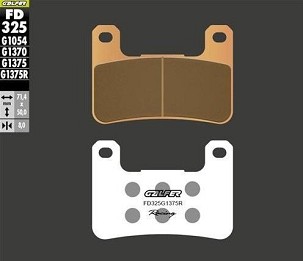 GALFER PLOČICE KOČIONE KH379 SINTER METAL (ZLATNE) SPORT RACING, PREDNJI KAWASAKI/SUZUKI