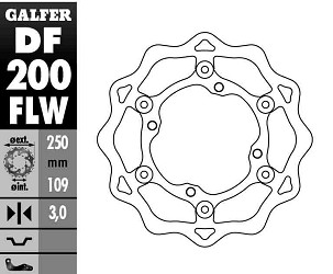 GALFER DISK KOČIONI PLUTAJUĆI KAWASAKI KXF 250/450 '06-, KLX 450 '07-