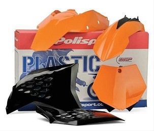 POLISPORT RASPRODAJA KOMPLET PLASTIKE KTM SX 85 '13-'17 SET SADRŽI ŠTITNIK AMORTIZERA ZADNJI (8906200001) BOJA NARANDŽASTA OEM