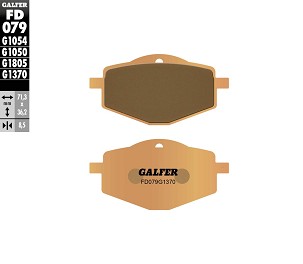 GALFER PLOČICE KOČIONE KH101 SINTER METAL (ZLATNE) STREET