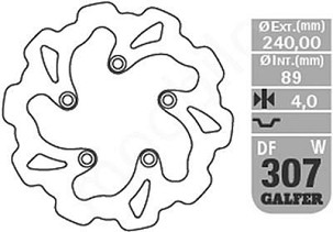 GALFER DISK KOČIONI ZADNJI SUZUKI GSF/GSR/SV/RF (240X89X5)