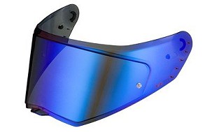 CABERG REZERVNI DEO VIZIR (STAKLO) OGLEDALO (MIRROR), OTPORAN NA OGREBOTINE SA PINOVIMA ZA PINLOCK ZA MODEL DRIFT EVO II BOJA PLAVO OGLEDALO - BEZ HOMOLOGACIJE