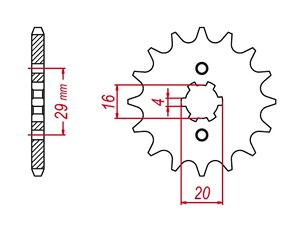 GROSSKOPF RASPRODAJA LANČANIK PREDNJA 514 13 KAWASAKI KX125 '84-'93 (JTF422.13)