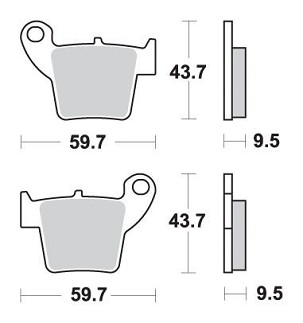 SBS PROMOCIJA PLOČICE KOČIONE KH346 OFF-ROAD SINTER BOJA ZLATNA ZA: HONDA CR/CRF ZADNJI