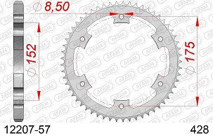 AFAM 2026/04 ZADNJI LANČANIK 844 57 YAMAHA DT 125R/RE 99-06 (JTR839.57) (LANAC 428)