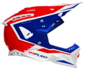 UFO KACIGA ECHUS CROSS FIBERGLASS BOJA CRVENA/PLAVA/BELA VELIČINA M ( ECE 22R06 ) - KOLEKCJA 2025/2026