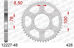 AFAM 2026/04 ZADNJI LANČANIK 4513 48 YAMAHA YZF 125R '08-'18, MT 125 15-19 (JTR1844.48) (LANAC 428)