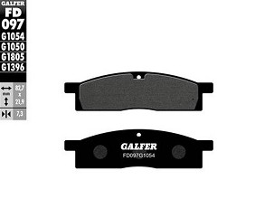 GALFER PLOČICE KOČIONE KH119 POLUMETALNE