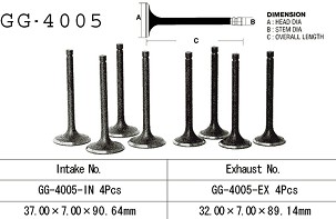 VESRAH VENTIL USISNI KAWASAKI SA 1000J 81-83, SA 1000LTD 81-82, KZ 1000 POLICE (OEM: 12004-113) (1KOM.) (MADE IN JAPAN)