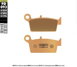 GALFER PLOČICE KOČIONE KH131 SINTER METAL (ZLATNE) OFF ROAD