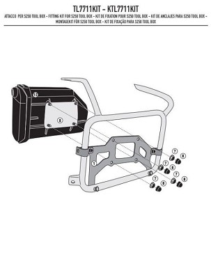 KAPPA MONTAŽA KUTIJE ALATNE KS250 ZA NOSAČA KL7711