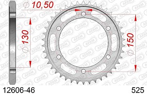 AFAM 2026/04 ZADNJI LANČANIK 300 46 YAMAHA FZ 8 '10-'15 (39P/42P) (JTR300.46) (LANAC 525)