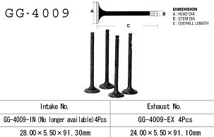 VESRAH IZDUVNI VENTIL KAWASAKI ZR 550 ZEPHYR '91-99, GPZ/KZ/SA 550 '81-89, GT 550 '83-90' (OEM: 12005-1013) (1KOM.) (MADE IN JAPAN)