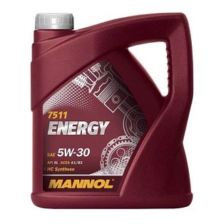 MANNOL AUTOMOBILSKO MOTORNO ULJE 5U30 ENERGY 5 LITARA (7511) (SINTETIČKO)