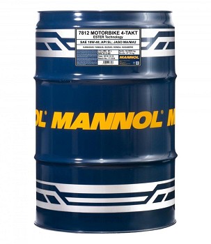 MANNOL ULJE MOTORNO 4T MOTORBIKE 10U40 60L ESTER + MA2 SINTETIKA (7812) (API SN) - 1 BURE 60 L