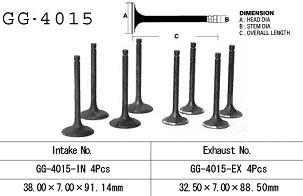 VESRAH IZDUVNI VENTIL KAWASAKI GPZ 1100 UNITRAK '83-'85, ZN 1100 LTD '84-'85 (OEM: 12005-1016) (1KOM.) (MADE IN JAPAN)