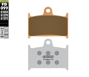 GALFER PLOČICE KOČIONE KH145 / KH236 SINTER METAL (ZLATNE) SPORT