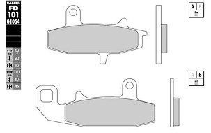 GALFER PLOČICE KOČIONE KH147 POLUMETALNE (SPECIJALNA PONUDA) RASPRODAJA