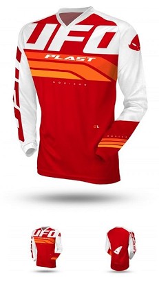 UFO MAJICA HORIZON JERSEY CROSS BOJA CRVENA/BELA VELIČINA XXL