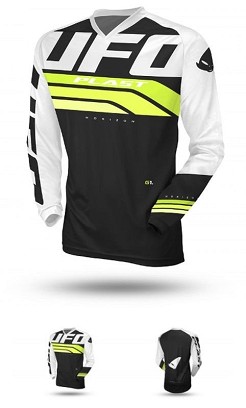 UFO MAJICA HORIZON JERSEY CROSS BOJA CRNA BELA ŽUTA FLUO VELIČINA XXXL
