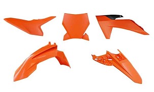 RACETECH (RTECH) KOMPLET PLASTIKE KTM SX 50 '24-'25 BOJA NARANDŽASTA / CRNA