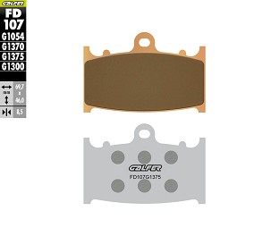 GALFER PLOČICE KOČIONE KH158 SINTER METAL (ZLATNE) SPORT