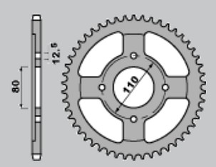 CHT RASPRODAJA LANČANIK ZADNJA 284 39 (284-39) (JTR284.39) HONDA CB 750/1100 '79-'89