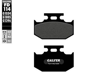 GALFER PLOČICE KOČIONE KH152 POLUMETALNE