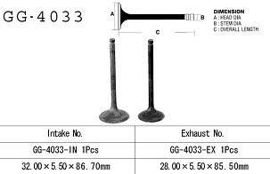 VESRAH VENTIL USISNI KAWASAKI KLF 220/250 '88-'11 (OEM: 12004-1082) (1KOM.) (MADE IN JAPAN)