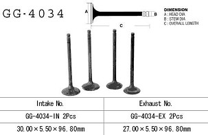 VESRAH IZDUVNI VENTIL KAWASAKI KLF/KSF/KVF 400 '97-'06 (2 NA VOZILO) (OEM: 12005-1189) (1KOM.) (MADE IN JAPAN)