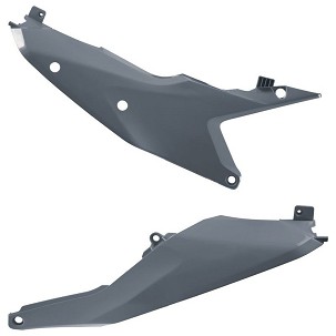 POLISPORT ZADNJE BOČNE PLASTIKE KTM SX/SX-F 125/150/200/250/350/450/505 '23-'26; EXC/EXC-F 125/200/250/300/450/500 '24-'26 BOJA SIVA (N-GREY) (KOMPLET)